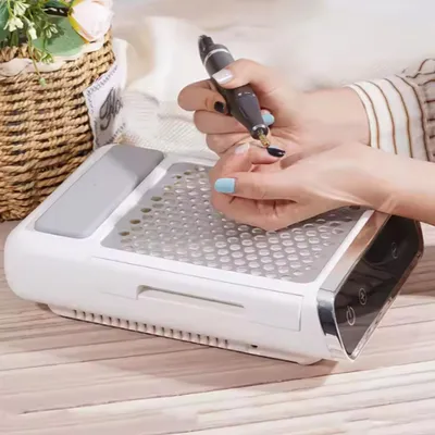 Immagine prodotto di Raccoglitore di polvere Livista - Aspiratore di polvere per manicure - Aspiratore di polvere per unghie - Filtro riutilizzabile - Silenzioso nell'uso -