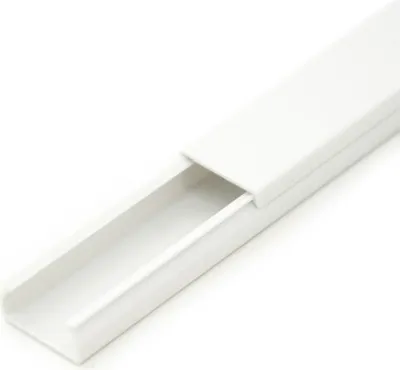Produktbild von 1m Kabelkanal Weiß Selbstklebend, 2,0 x 1,0 x 100 cm / 1 x 1m