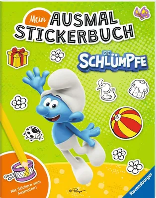 Produktbild von Ravensburger Buch Activity Mein Ausmalstickerbuch Die Schlümpfe 49777