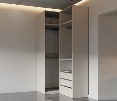 Produktbild von Marmex Kleiderschrank mit Aufsätzen TRES H/N 160x246x51 cm, graubeige cashmere