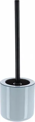 Image de TENDANCE | Brosse de toilettes - Brosse WC - 12x12x40 cm - Brosse WC - en grès - bleue - pour salle de bains