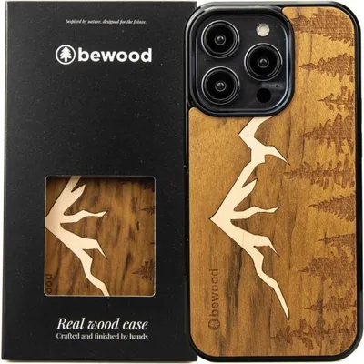 Immagine prodotto di Custodia in legno per Iphone 15 Pro Bewood Mountains Imbuia