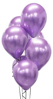 Zdjęcie produktu dla 7 błyszczących balonów w kolorze fioletowym