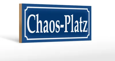 Produktbild von Holzschild Chaos Platz 27x10cm Unordnung zu Hause