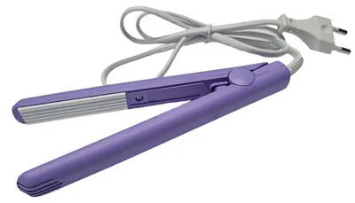Obrázek produktu pro Mini přenosná žehlička na vlasy krepovací-Fialová