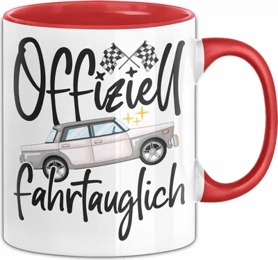 Tasse 'Führerschein Bestanden' – Geschenk Zur Fahrprüfung – 330 Ml, Spülmaschinenfest – Beidseitig Bedruckt