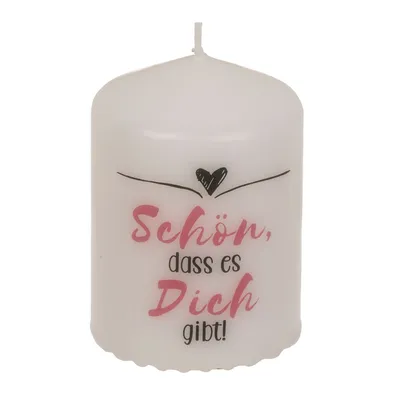 Produktbild von Stumpenkerze Schön das es dich gibt 6x8cm 181131