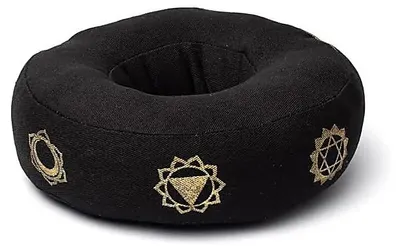 Image de Coussin Bol Chantant 7 Chakras Noir M - 17x6 Cm