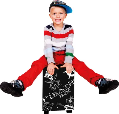 Produktbild von Baff Pirat Kindertrommel Kinderhocker Cajon für Kinder Piratenhocker Hocker 38