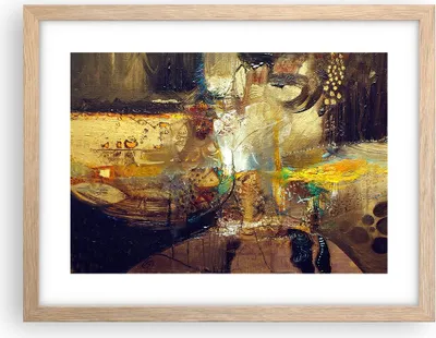 Produktbild von Gerahmtes Poster - Rahmen in heller Eiche - Abstraktion modern - 40x30 cm - Wand Bild - Wanddeko - Wandbilder - Wandposter - Bilderrahmen - Bilder - Kunstdruck - Wandbild - P2NAA40x30-3483