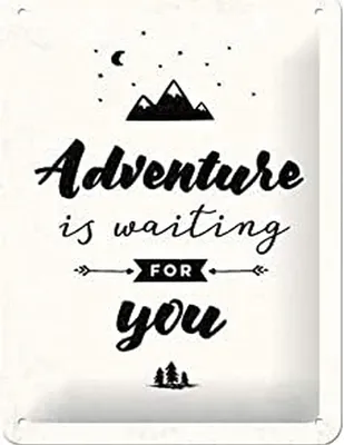 Produktbild von Nostalgic-Art - Blechschild 15 x 20 cm - Word Up – Adventure is Waiting