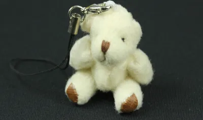 Produktbild von Teddy Teddybär Handyanhänger Miniblings Handyschmuck Plüsch Bärchen weiß
