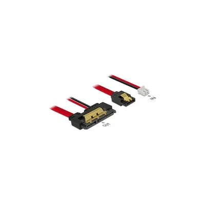 Zdjęcie produktu dla DeLOCK 85242, 0,3 m, SATA III, SATA 7-pin, SATA 22-pin, Żeńska/Żeńska, Czarny