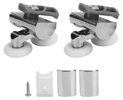Duschkabinenrollen 23 mm, Doppelfederpuffer, Nylonräder, für Glastüren