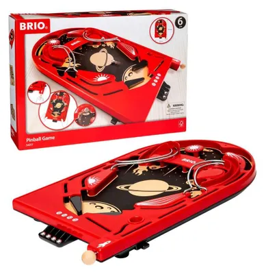 Image de Brio Flipper en bois Space Safari 34017 - Jeu en bois pour enfants à partir de 6 ans avec boule en métal