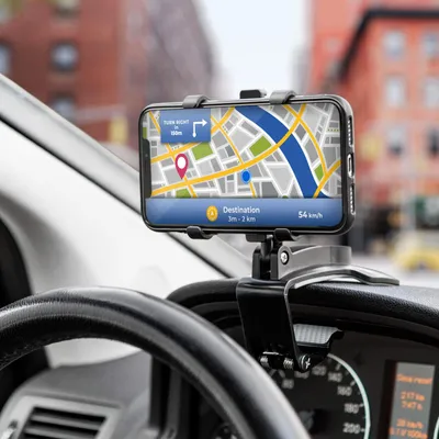 Immagine prodotto di Supporto per smartphone da cruscotto – Morsetto per cruscotto – Supporto universale per smartphone – Supporto per smartphone compatibile con sistemi HUD – Regolabile da 64 a 92 mm – Adatto per iPhone, Samsung, Google Pixel e altri smartphone – Nero [54990]
