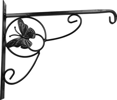 Produktbild von Aufhänger Strend Pro, Halter, für Blumentopf, dekorativ mit Schmetterling, Metall, 28x28 cm