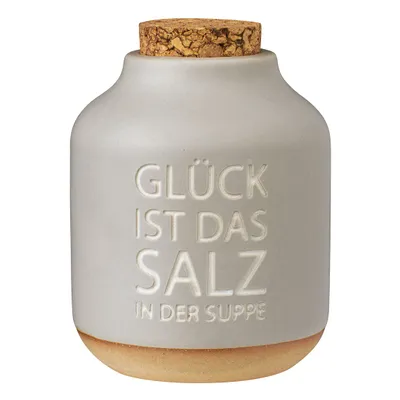 Produktbild von Gewürzflasche "Glück ist das Salz in der Suppe"