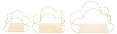 Produktbild von Wolkenförmige Wandregale - 3er Set - Metall - Einetagig - Wandmontage - Tragkraft 5 kg - Für Bad, Schlafzimmer, Wohnzimmer