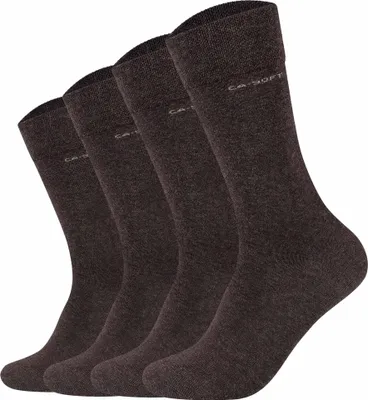 Produktbild von Camano Uni Socken - Soft Socks, einfarbig, 4er Pack Dunkelbraun 39-42
