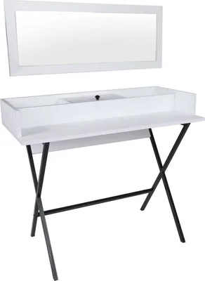 Produktbild von Skye Decor, Laos, Schminktisch, Weiß, 100 % MELAMINBESCHICHTETE SPANPLATTEN, 100 x 89 x 50 cm