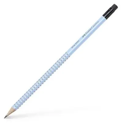 Obrázok produktu pre Grafitová ceruzka, B, trojhranná, s gumou, FABER-CASTELL "Grip 2001", modrá