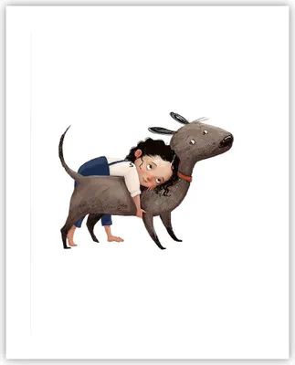 Produktbild von Poster - Poster ohne Rahmen - Kind Hund Bild - 40x50 cm - Wand Bild - Wanddeko - Wandbilder - Kunstposter - Wandposter - Bilder - Kunstdruck - Wanddekoration - Wandbild - P2XPA40x50-4783