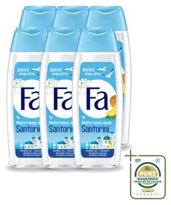 Immagine prodotto di 6 flaconi di gel doccia "Fa Mediterranean Jewels Santorini" - 250 ml - confezione risparmio - 6 pezzi