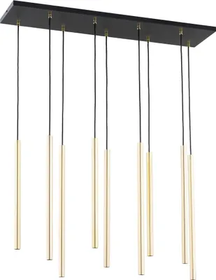 Zdjęcie produktu dla Żyrandol SELTER złoto-czarny 9xG9x8W metal wym:130x90x22cm IP20 Emibig