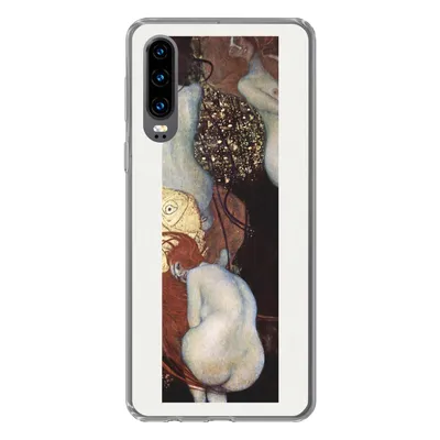 Produktbild von MuchoWow® Handyhülle Schutzhülle Hülle für Huawei P30 Goldfisch - Gustav Klimt Silikon Softcase Handy Hülle - Kartenbesitzer
