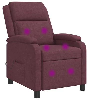 Image de Fauteuil de massage relax, tissu violet, vidaXL