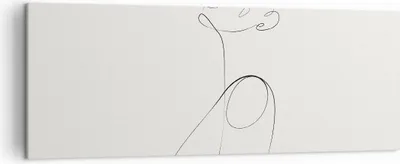 Produktbild von Bild auf Leinwand - Leinwandbild - Einteilig - Linie Linie Frau - 140x50cm - Wand Bild - Wanddeko - Wandbilder - Leinwanddruck - Bilder - Wanddekoration - Leinwand bilder - Wandbild - AB140x50-5112