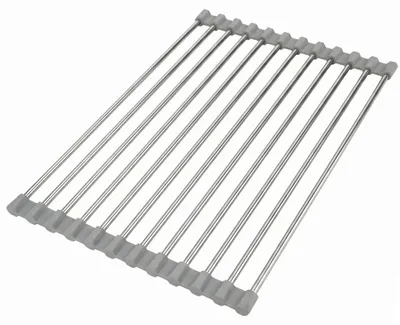 Produktbild von Aufrollbarer Abtropfkorb Rea P12298A Imitationsstein, Grau