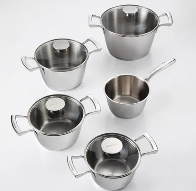 Produktbild von BUGATTI BUGATTI Italian kitchen Kochgeschirr-Set aus Edelstahl 18/10, 10-teilig