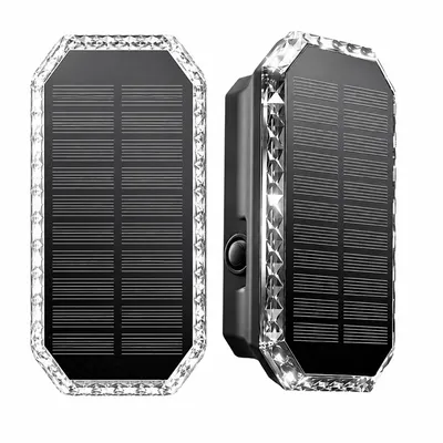Produktbild von Solarleuchte Außen 2er Set, LED Wandlampe mit 3 Lichtfarben,wasserdicht, kabellose Gartenbeleuchtung mit Warmlicht, für Hauswand Terrasse Balkon