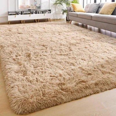 Produktbild von Famanu Hochflor-Teppich Beige - 120 x 160 cm, waschbar, rutschfest