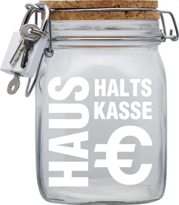 Produktbild von Spardose Geld Geschenk Ideen Haushaltskasse Transparent Größe L 1 Liter