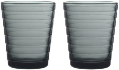 Produktbild von Iittala Aino Aalto Glas - 22cl - Dunkelgrau - 2 Stück 1057028