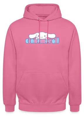 Produktbild von Spreadshirt Cinnamoroll Guckt Über Schriftzug Uni Hoodie, XL, Pink