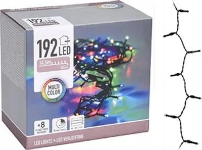 Produktbild von Christbaumbeleuchtung farbige Lichterkette 192 LED 14,5m