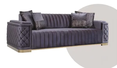 Zdjęcie produktu dla Luksusowa sofa xxl duże kanapy 246cm aksamitne meble designerskie sofy tkanina