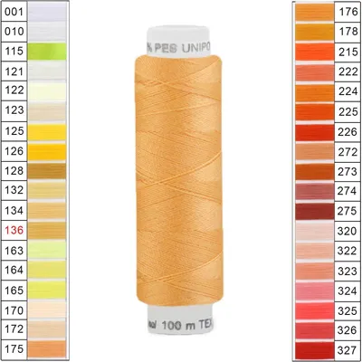 Produktbild von Nähgarn 10 x 100m Unipoly 120 Tex14x2 Universalnähgarn Allzweckgarn Polyester 1v6 Farbwahl, Farbe:136