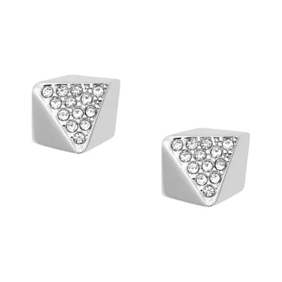 Produktbild von Fossil JF01990040 Ohrstecker Nugget Edelstahl Silber-Ton Zirkonia