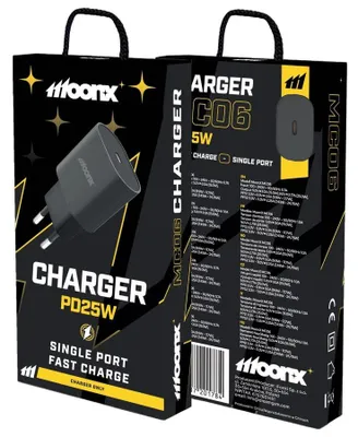 Zdjęcie produktu dla Moonx Ładowarka Sieciowa Mc06 Pd 25W 1Xusb-C Czarny