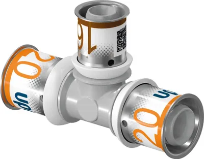 Produktbild von UPONOR S-Press PLUS, T-Stück, reduziert, PPSU, 20-20-16, 1 Stk.