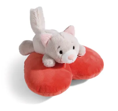 Obrázok produktu pre NICI plyš Love Mačička huňatá ležiaca, srdce, 13cm, GREEN