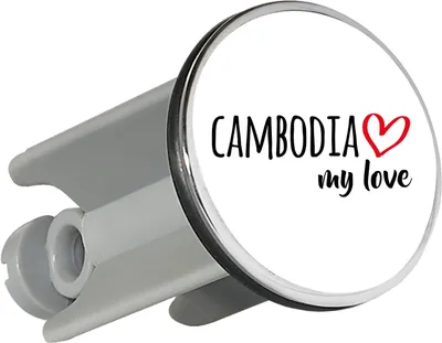 Produktbild von Huuraa Waschbeckenstöpsel Cambodia my love 4cm höhenverstellbar Abflussstopfen Geschenkidee