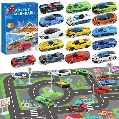 Produktbild von Adventskalender 2026 Kinder Autos Mini Racers Sportwagen Spielzeug Alloy Car