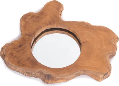 Produktbild von WANDSPIEGEL "TIKO" | 40 cm, Teakholz | Wurzelholz Spiegel