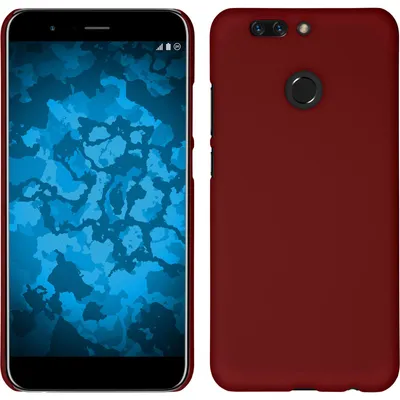 Produktbild von PhoneNatic Case kompatibel mit Huawei Honor 8 Pro - Hülle rot gummiert Hard-case + 2 Schutzfolien
